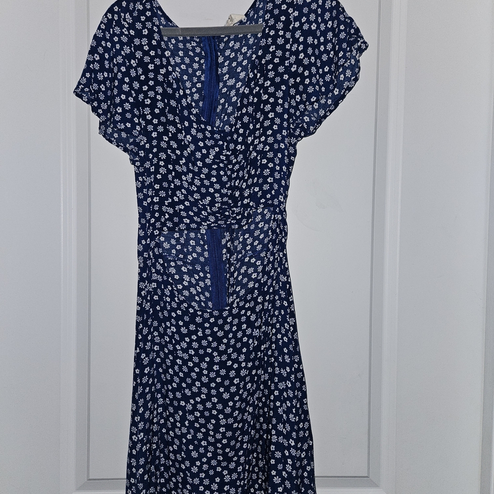 La Hearts Blue and White Floral Mini Dress